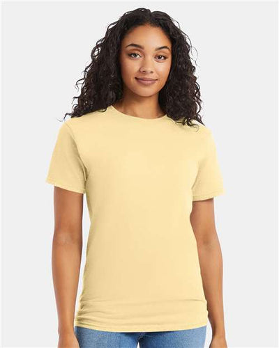 Hanes 5280 Athletic Gold — on model front