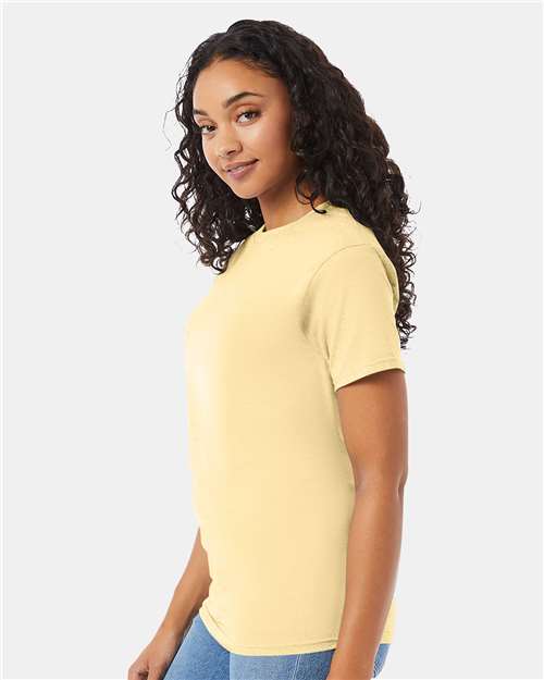 Hanes 5280 Athletic Gold — on model side
