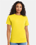Hanes 5280 Athletic Yellow — on model front