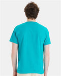 Hanes 5280 Athletic Teal — on model back