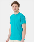 Hanes 5280 Athletic Teal — on model side