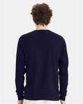 Hanes 5286 Athletic Navy — on model back