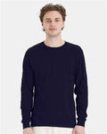 Hanes 5286 Athletic Navy — on model front