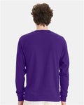 Hanes 5286 Athletic Purple — on model back