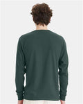 Hanes 5286 Athletic Dark Green — on model back