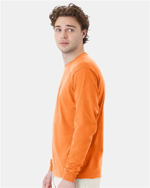 Hanes 5286 Tennessee Orange — on model side