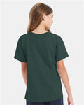 Hanes 5480 Athletic Dark Green — on model back