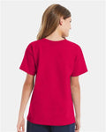 Hanes 5480 Athletic Crimson — on model back