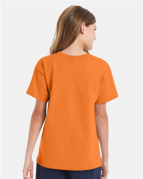 Hanes 5480 Tennessee Orange — on model back