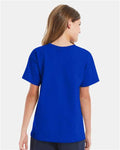 Hanes 5480 Athletic Royal — on model back