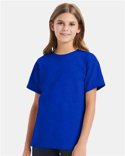 Hanes 5480 Athletic Royal — on model front