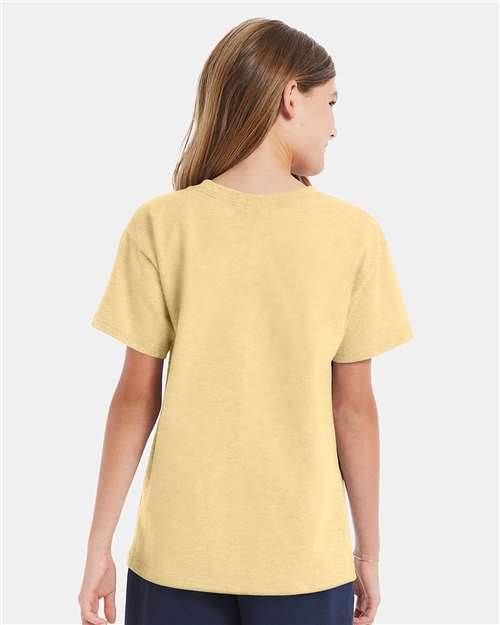 Hanes 5480 Athletic Gold — on model back