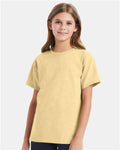 Hanes 5480 Athletic Gold — on model front