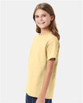 Hanes 5480 Athletic Gold — on model side