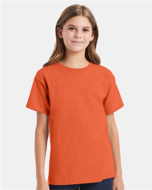 Hanes 5480 Texas Orange — on model front
