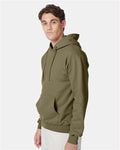 Hanes F170 Oregano — on model side