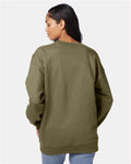 Hanes F260 Oregano — on model back