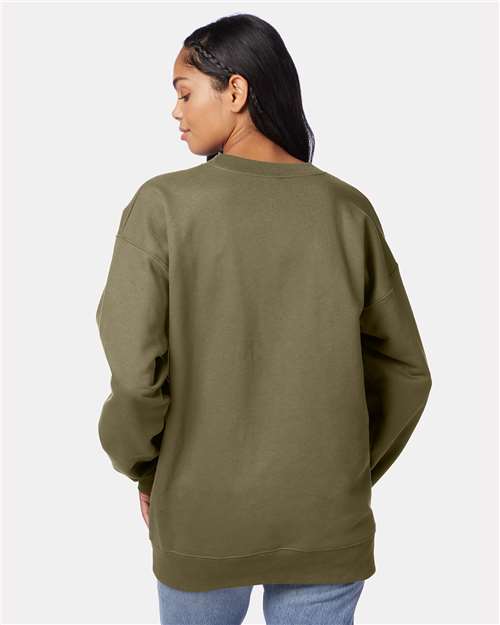 Hanes F260 Oregano — on model back