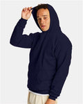 Hanes P170 Athletic Navy — on model side
