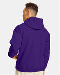 Hanes P170 Athletic Purple — on model back