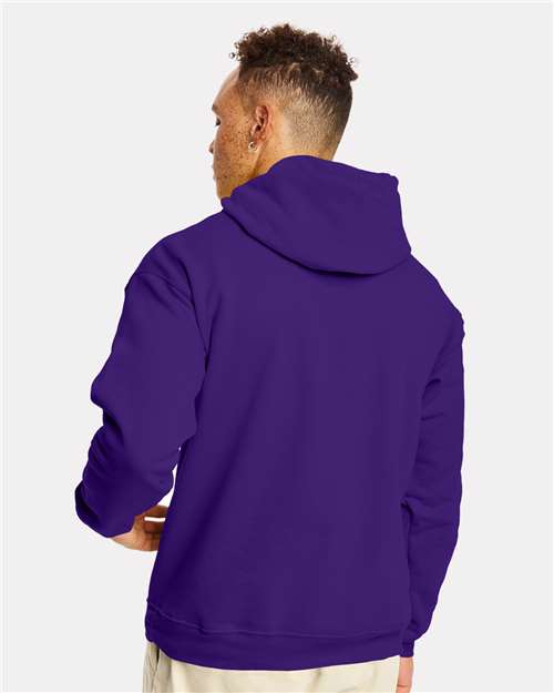 Hanes P170 Athletic Purple — on model back