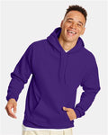 Hanes P170 Athletic Purple — on model front