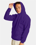 Hanes P170 Athletic Purple — on model side