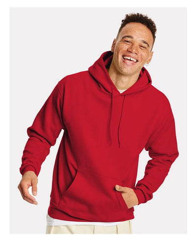 Hanes P170 Athletic Crimson — on model front