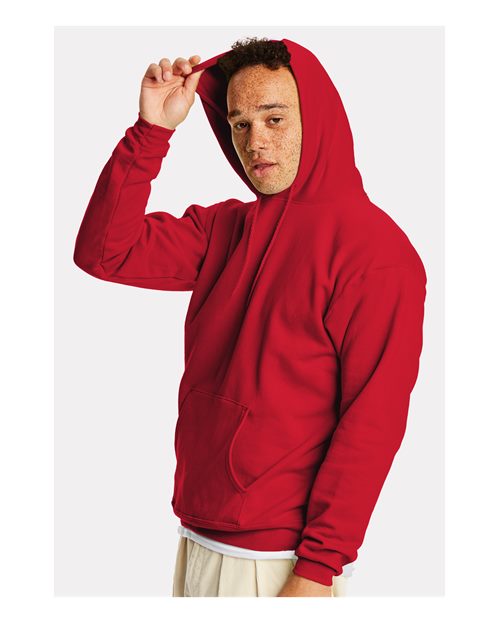 Hanes P170 Athletic Crimson — on model side