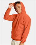 Hanes P170 Texas Orange — on model side