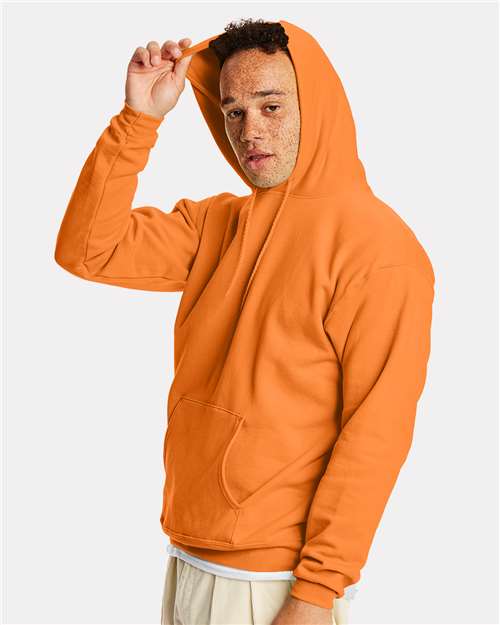 Hanes P170 Tennessee Orange — on model side