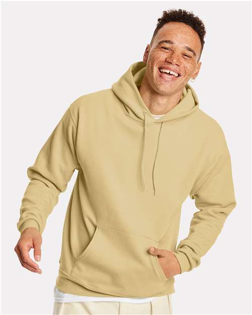Hanes P170 Athletic Gold — on model front