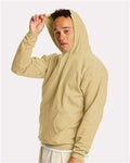 Hanes P170 Athletic Gold — on model side