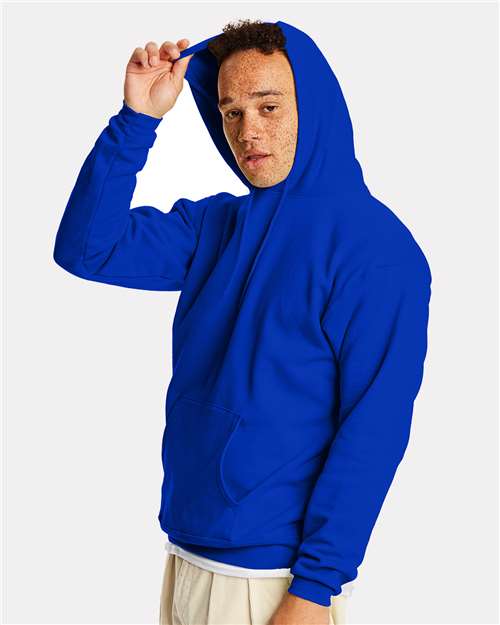 Hanes P170 Athletic Royal — on model side