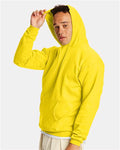 Hanes P170 Athletic Yellow — on model side