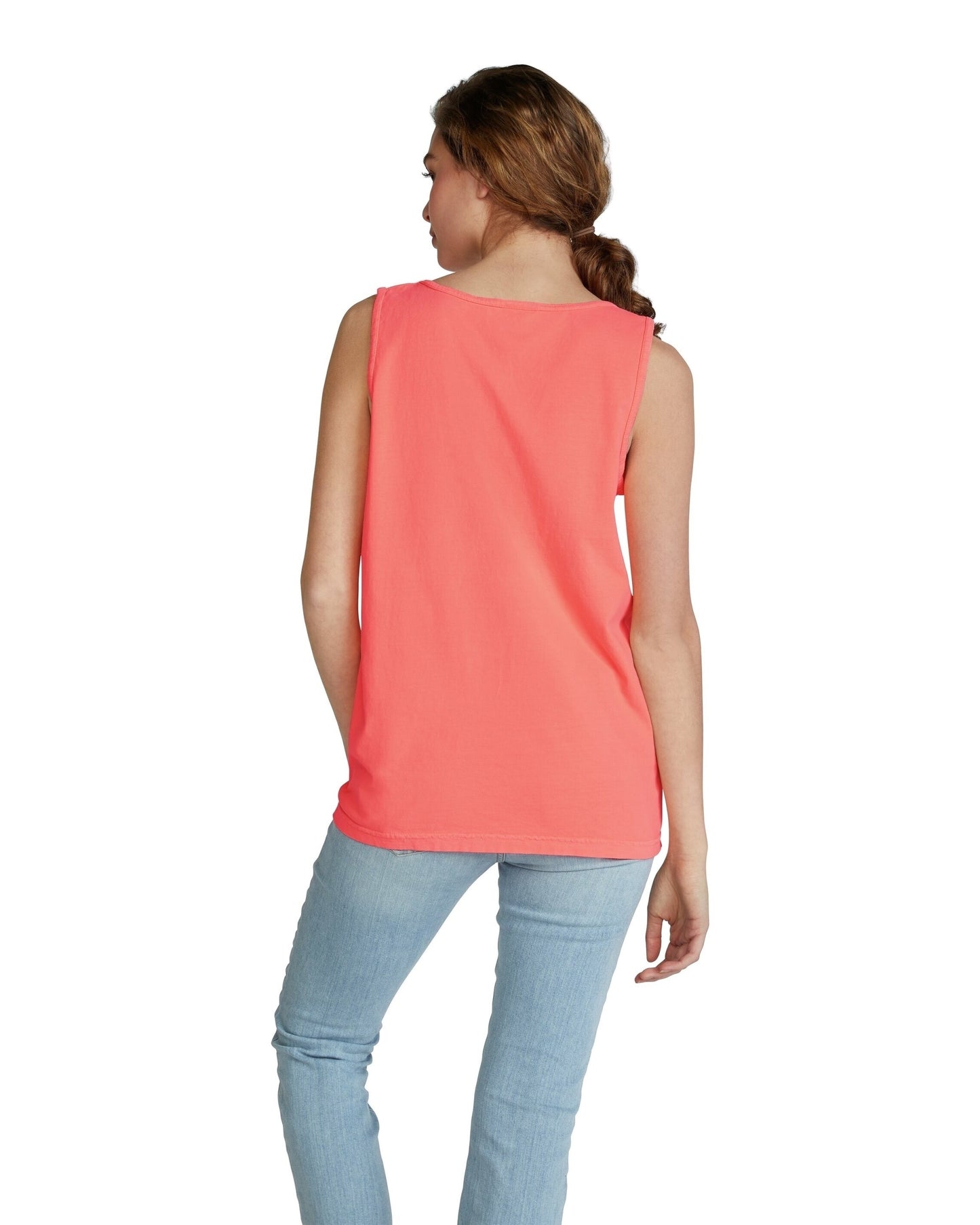 Unisex Heavyweight RS Tank - Neon Red Orange