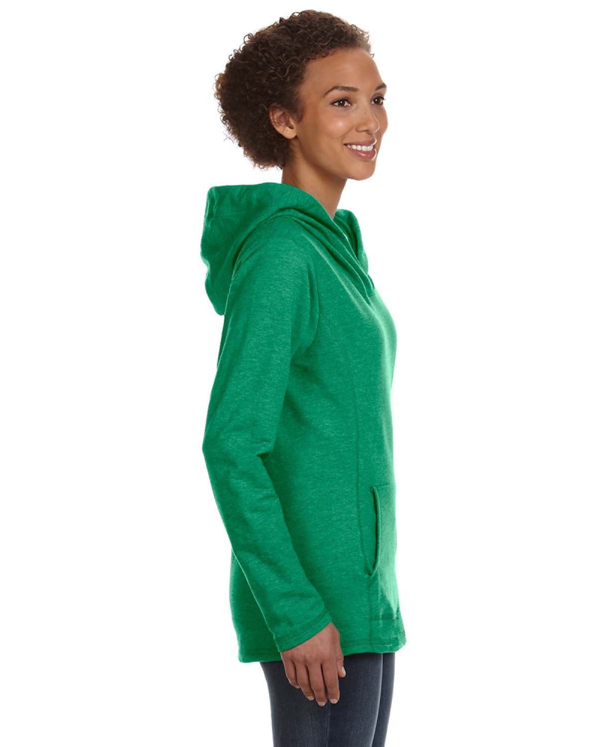 Women's Hooded French Terry - Heather Green