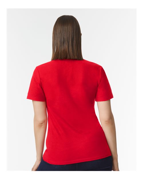 Gildan 64800L Cherry Red — on model back