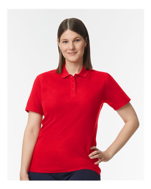 Gildan 64800L Cherry Red — on model front