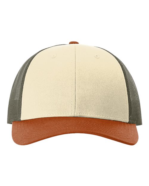 Richardson 115 Cream/ Loden Green/ Dark Orange — front