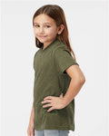 Tultex 235 Heather Military Green — on model side