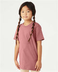 BELLA + CANVAS 3001Y Mauve — on model side