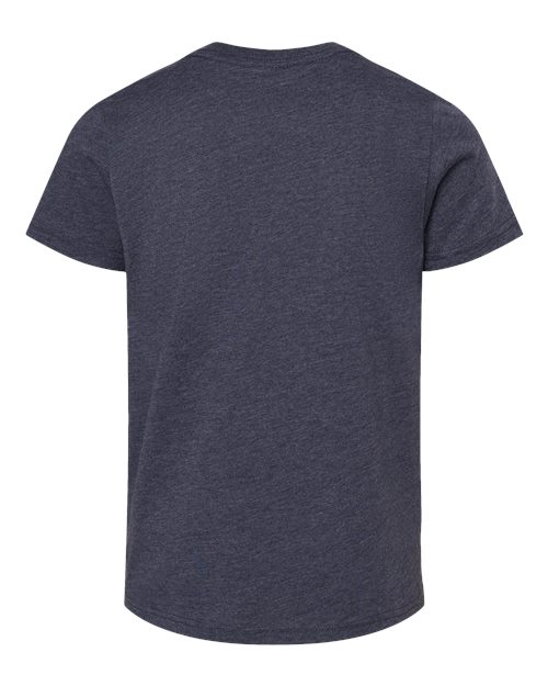 BELLA + CANVAS 3001YCVC Heather Midnight Navy — back