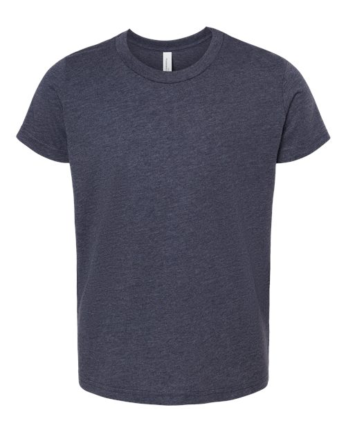 BELLA + CANVAS 3001YCVC Heather Midnight Navy — front