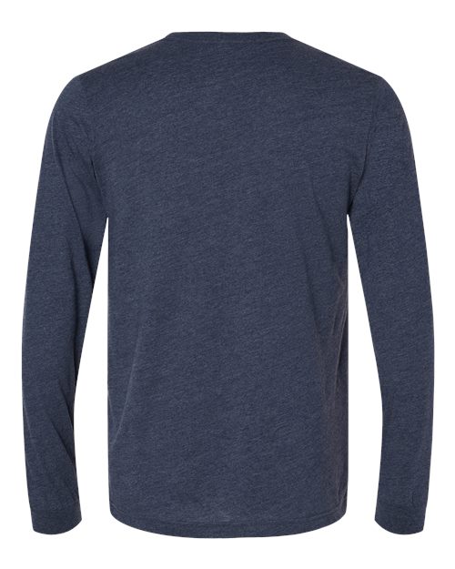 BELLA + CANVAS 3501CVC Heather Midnight Navy — back