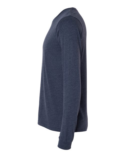 BELLA + CANVAS 3501CVC Heather Midnight Navy — direct side