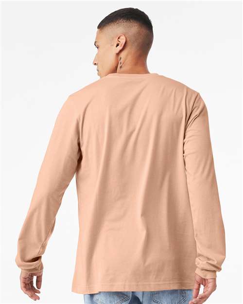 BELLA + CANVAS 3501CVC Heather Peach — on model back