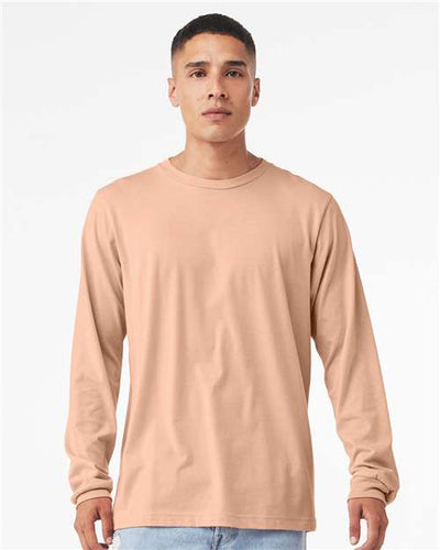 BELLA + CANVAS 3501CVC Heather Peach — on model front