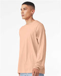 BELLA + CANVAS 3501CVC Heather Peach — on model side