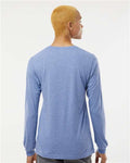 BELLA + CANVAS 3513 Blue Triblend — on model back